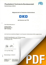 DKD-Mitgliedsurkunde