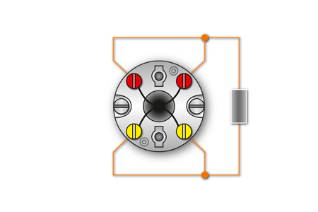 Fig. 9 1x Pt100 conex. 4 fire > marcaj : roșu/galben