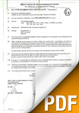 ATEX EU-Type Examination Certificate Ex e