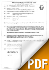 ATEX EU-Type Examination Certificate Ex i