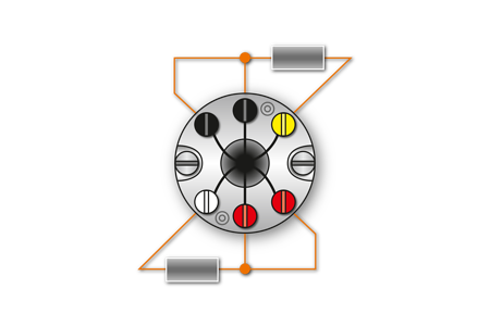 Fig. 12 2x Pt100 conex. 3- fire > marcaj:negru/galben, roșu/alb